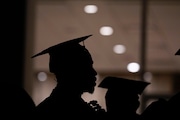 A Morehouse College student lines up before the school commencement, May 19, 2024, in Atlanta. With graduation season over, many college grads are embarking on summer internships or their first full-time jobs.