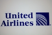 FILE - The logo for United Airlines is shown during a news conference in New York, on May 3, 2010. A United Airlines plane turned back to a Connecticut airport Thursday, June 20, 2024, after a piece of lining from an engine cover fell off during takeoff.
A United spokesperson said a portion of the engine’s sound-dampening outer liner was found on the runway at Bradley International Airport near Hartford. (AP Photo/Mark Lennihan, File)