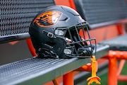 The Oregon State Beavers hold their football “spring showcase” at Reser Stadium in Corvallis, Oregon on Saturday, April 22, 2023. 