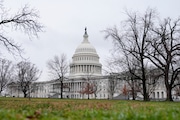 The U.S Capitol photographed on Tuesday, Feb. 13, 2024, in Washington. (AP Photo/Mariam Zuhaib)