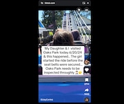 TikTok user @ElJayCortez posted this viral video showing an Oaks Park roller coaster starting to move without the safety bars lowered on June 20, 2024. Oaks Park said one of two employees operating the ride was fired.