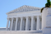 The Supreme Court is seen Monday, July 1, 2024, in Washington. (AP Photo/Mariam Zuhaib)