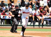 Oregon State first baseman Mason Guerra was selected in the 14th round of the 2024 MLB draft by Atlanta. (Photo by Jerry Espinoza, courtesy Oregon State University)