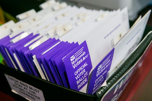 Boxes of ballots