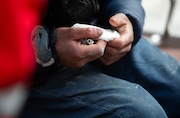 Portland Fire and Rescue's CHAT 1 team checked in on this person, who appeared to possibly be suffering from an opiate overdose, in downtown Portland on Wed., Feb. 7, 2024.