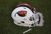 OSU Beavers helmet before game with Utah Utes LC- Randy L. Rasmussen