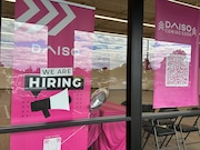 Signage at a storefront at a Hillsboro shopping center near the intersection of Southeast Tualatin Valley Highway and 24th Avenue indicates a Daiso is coming soon.