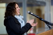 Former Multnomah County Chair Deborah Kafoury speaks during a "Topping Out" ceremony for Multnomah County's new Central Courthouse. Kafoury starts this week as the new chief of staff at Portland Public Schools. Mark Graves/Staff Mark Graves