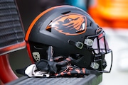 The Oregon State Beavers hold their football “spring showcase” at Reser Stadium in Corvallis, Oregon on Saturday, April 22, 2023. 