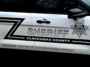 A Clackamas County Sheriff's Office crime scene investigation car is shown here.