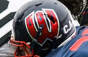 A Westview football player attempts a tackle during a football game.