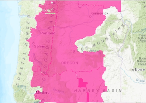 Much of Oregon under red flag warning until Wednesday morning: check map’s boundaries